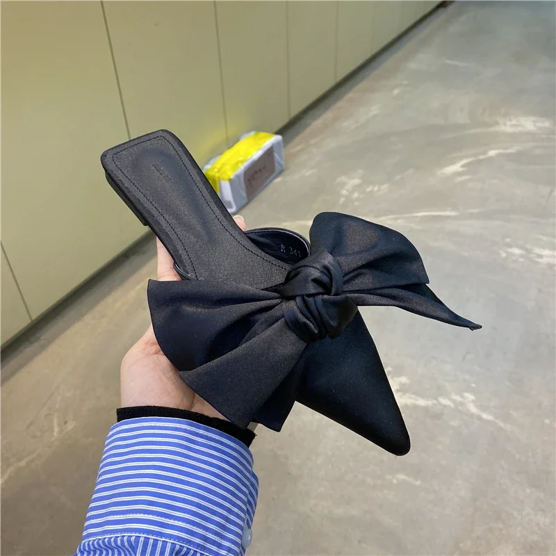 Women Sandals Oversize Bowtie  - Satin Bow Tie 评论和价格
