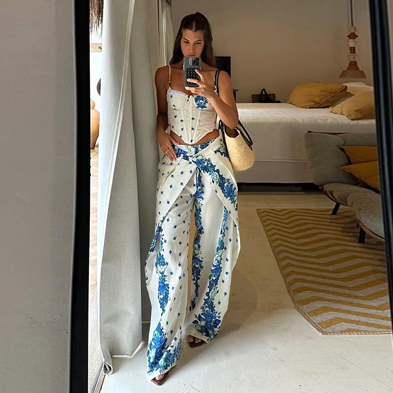 Sexy Printed Vest Trouser Wome - Men'S Formal Beach Wear 评论和价格