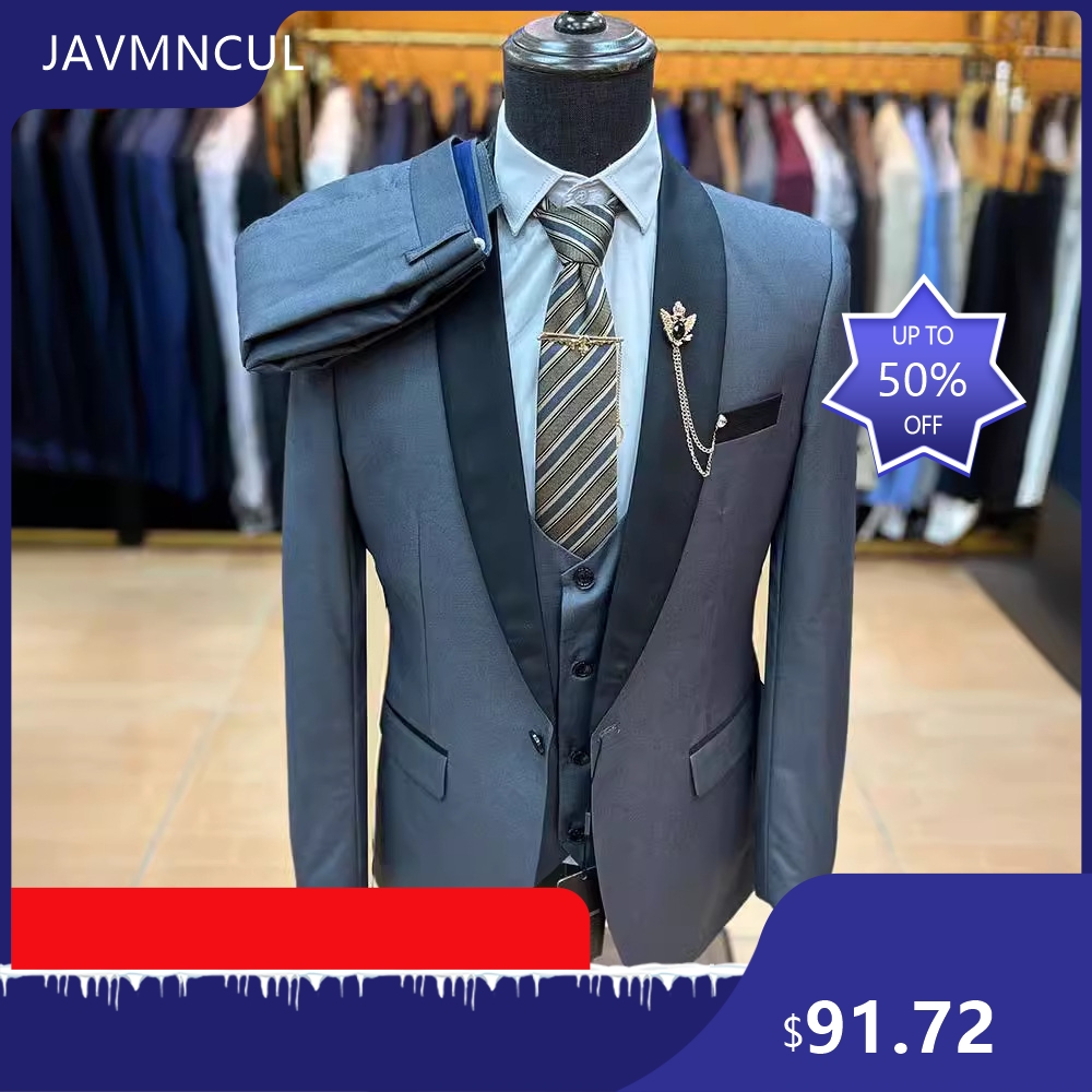Men's Slim Fit 3 Piece Suit Sh - Men'S Formal Wear For Graduation 评论和价格