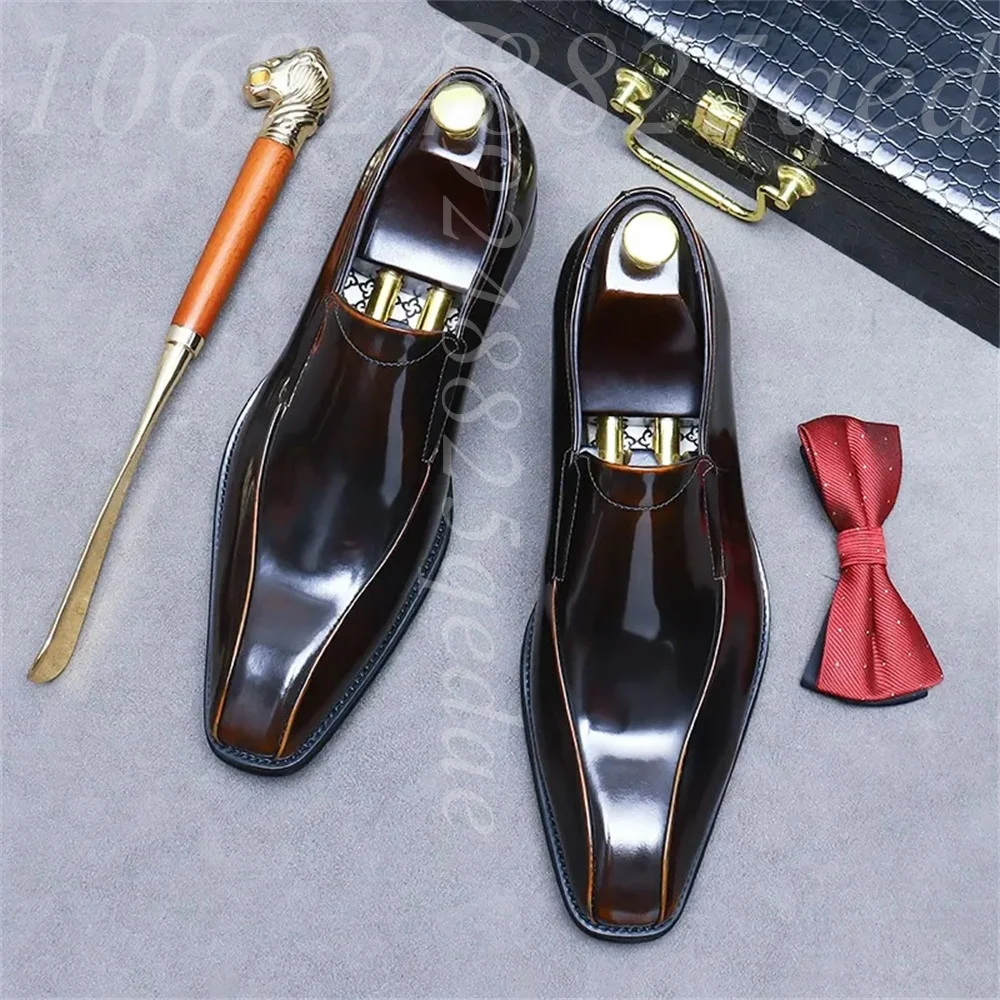 Men's Handmade Vintage Lace-Up - Formal Men Daily Wear Shoes 评论和价格