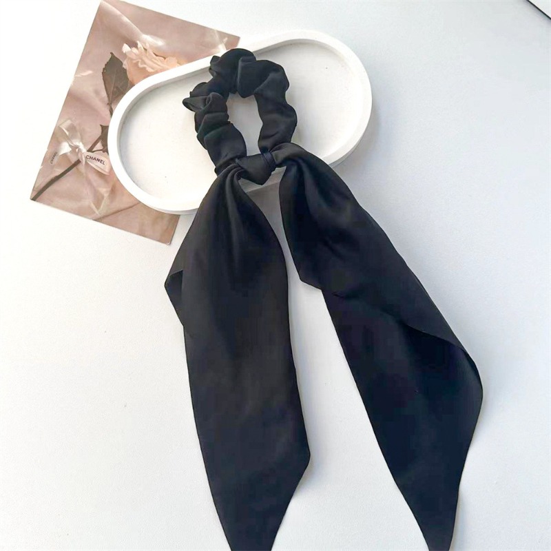 1PC Satin Long Ribbon Scrunchi - Satin Bow Tie 评论和价格