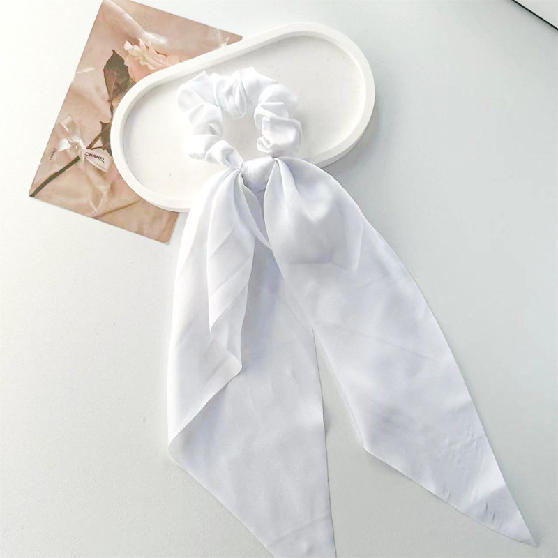 1PC Satin Long Ribbon Scrunchi - Satin Bow Tie 评论和价格