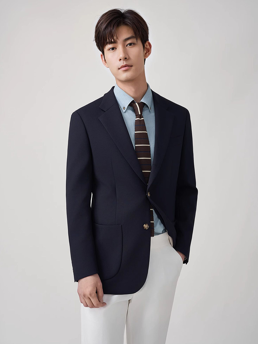 Men's 50% Wool Blazer for Teen - Men'S Formal Wear For Graduation 评论和价格