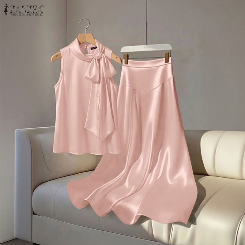 2PCS French Chic Party Outfit  - Satin Bow Tie 评论和价格