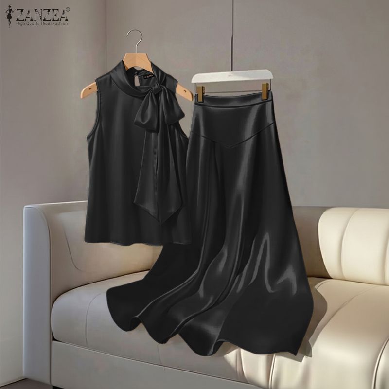 2PCS French Chic Party Outfit  - Satin Bow Tie 评论和价格