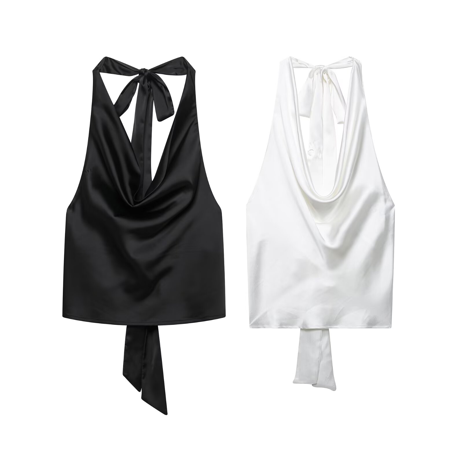 Zevity 2025 Women Sexy Sleevel - Satin Bow Tie 评论和价格