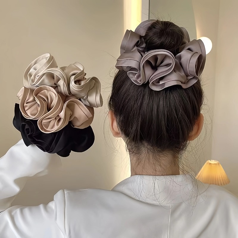 Korean Satin Scrunchies Elasti - Satin Bow Tie 评论和价格