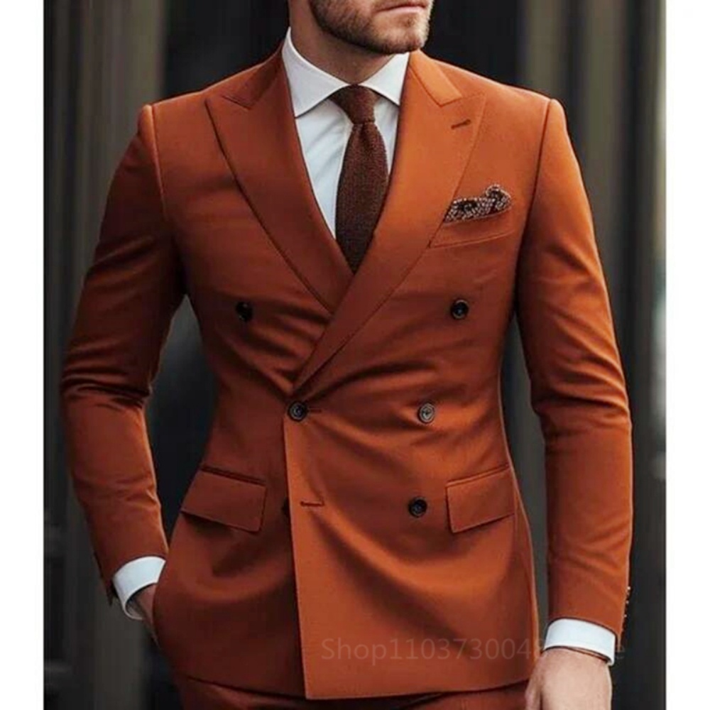 2 Piece Brown Smoking for Dail - Men'S Formal Wear For Graduation 评论和价格