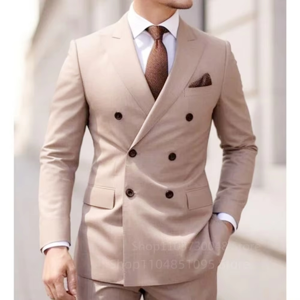 2 Piece Brown Smoking for Dail - Men'S Formal Wear For Graduation 评论和价格