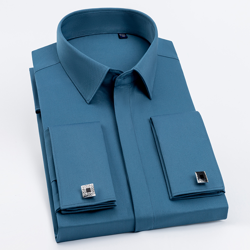 Men's French Cufflinks Shirt,  - Dress Shirt French Cuff 评论和价格