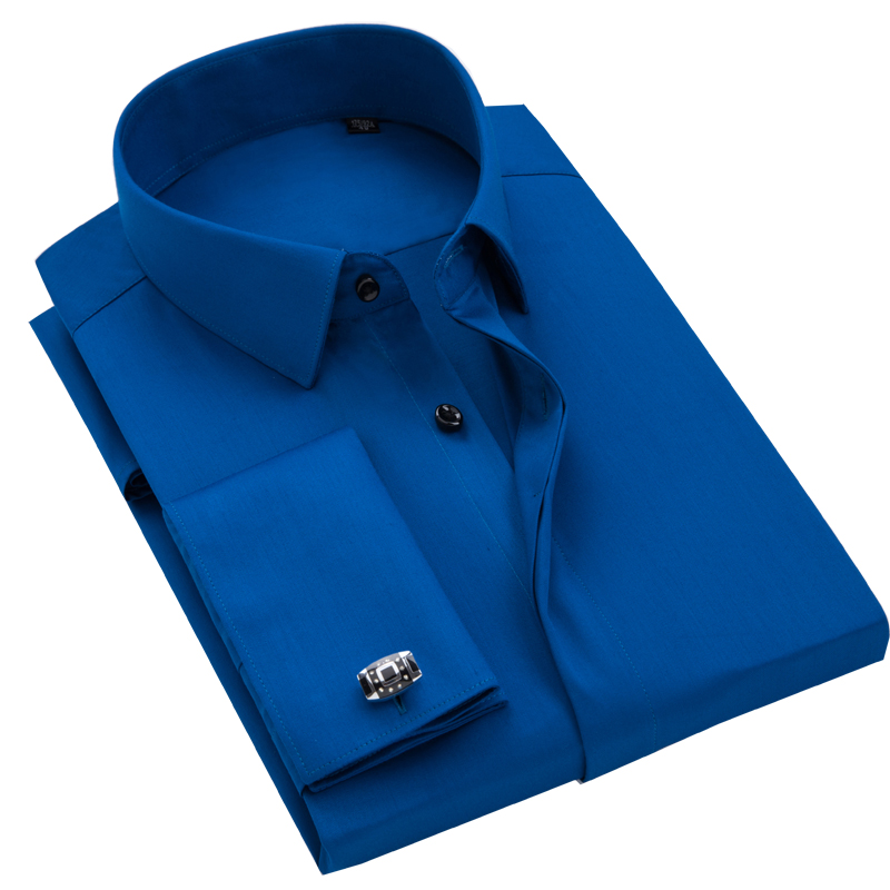 Men's French Cufflinks Shirt,  - Dress Shirt French Cuff 评论和价格