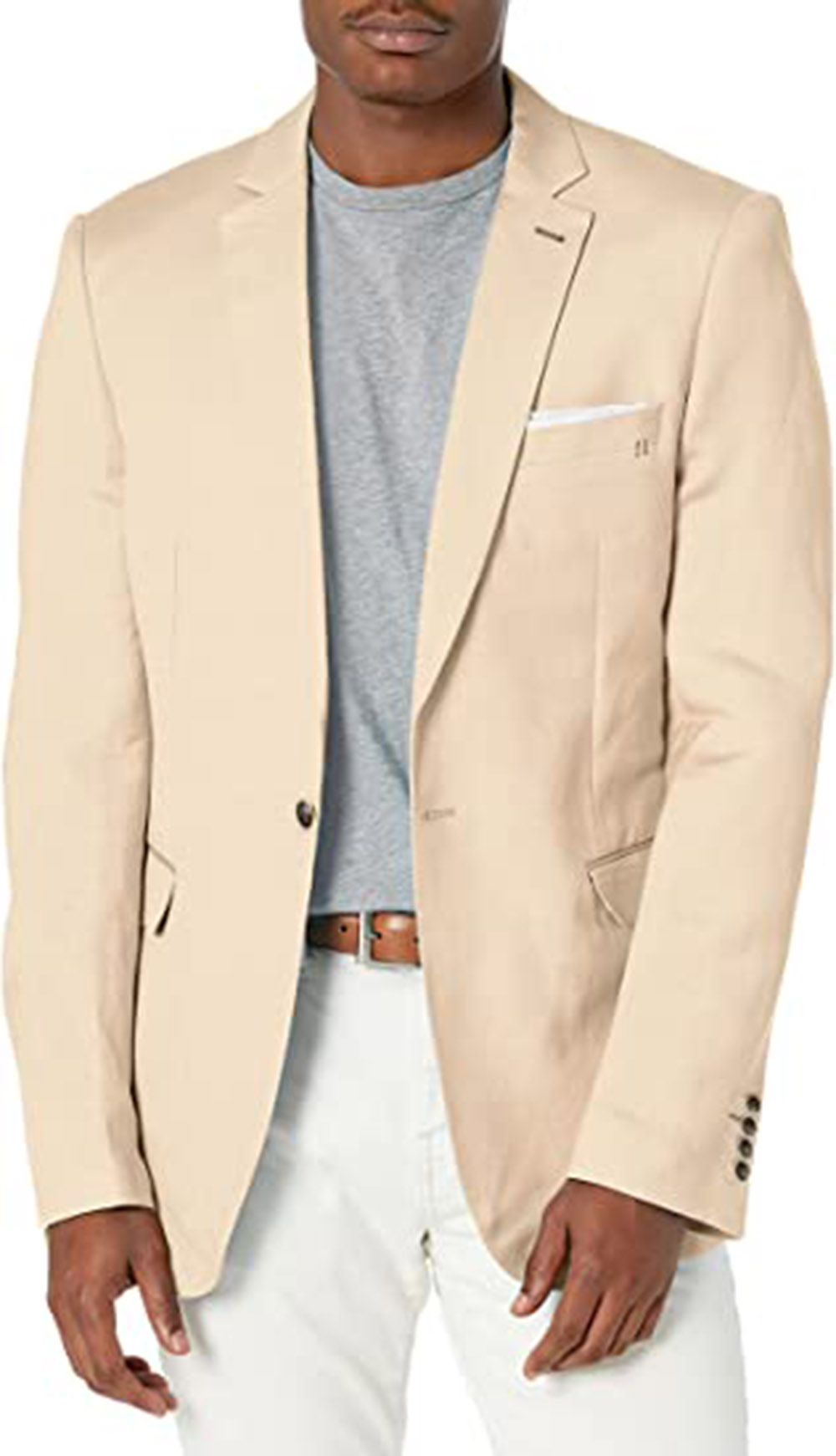 Tailored Khaki Blazer Men's Su - Khaki Formal Wear Men 评论和价格