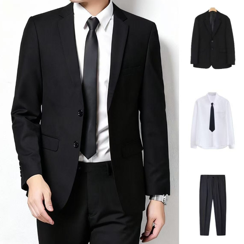 Men's Korean Style Casual Suit - Men'S Formal Wear For Graduation 评论和价格