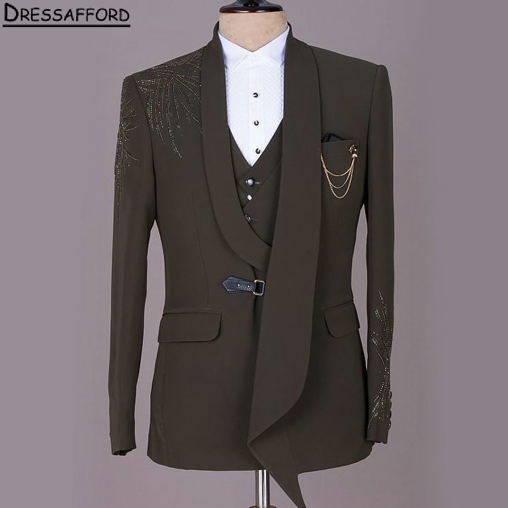 Khaki Formal Wedding Suits Bea - Khaki Formal Wear Men 评论和价格