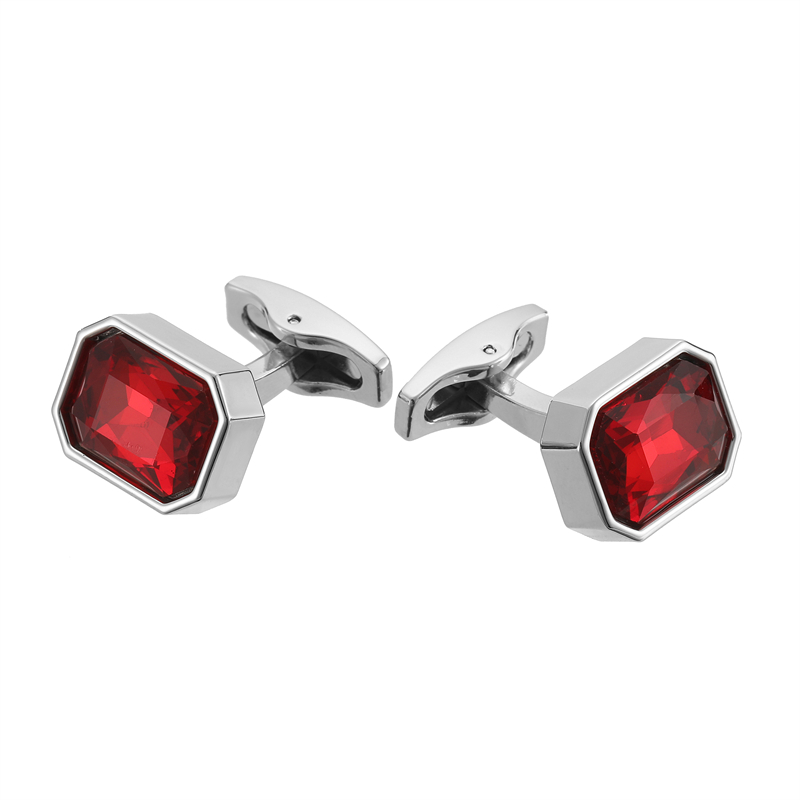 High quality red crystal cuffl - Dress Shirt French Cuff 评论和价格