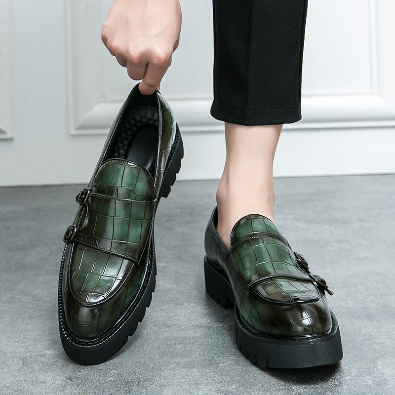 Brand Fashionable Casual Leath - Men Formal Wear Fashion 评论和价格