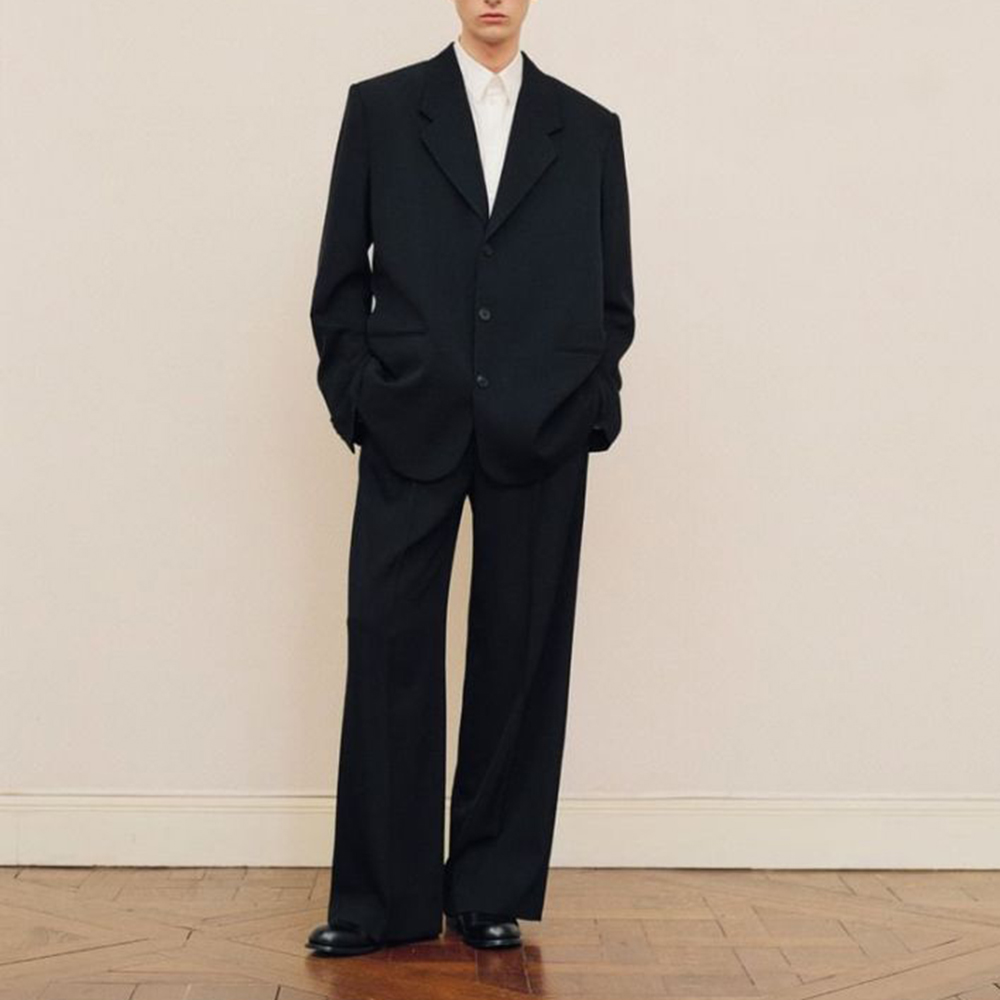 Men's Black Oversized Suit Set - Men Formal Wear Fashion 评论和价格