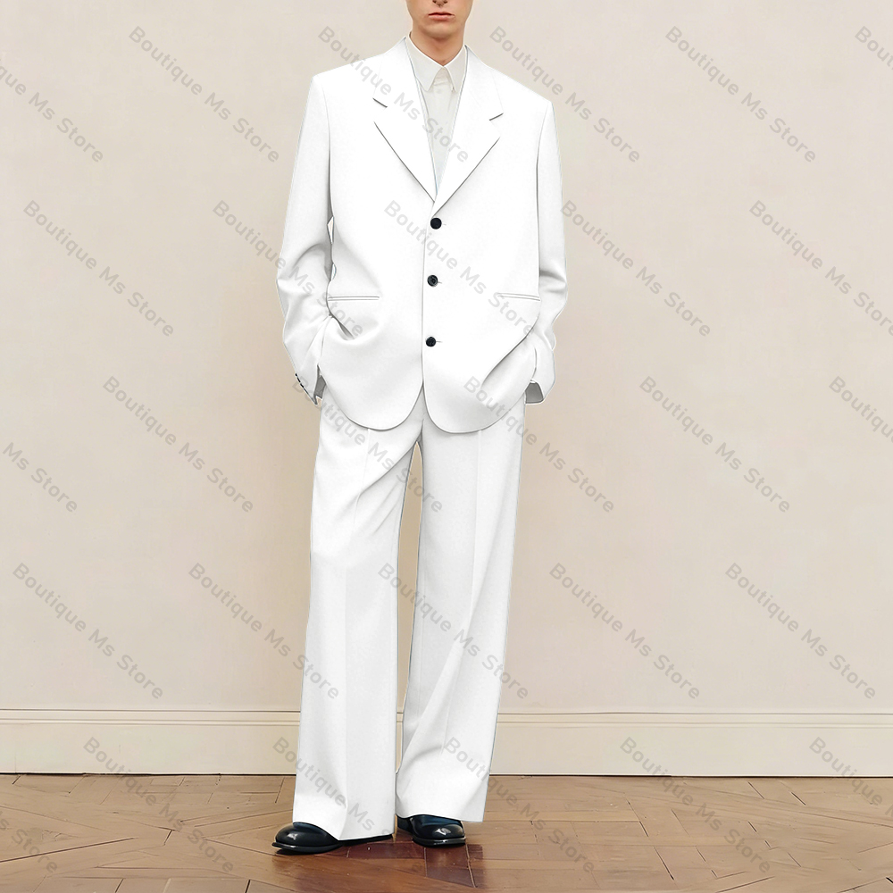 Men's Black Oversized Suit Set - Men Formal Wear Fashion 评论和价格