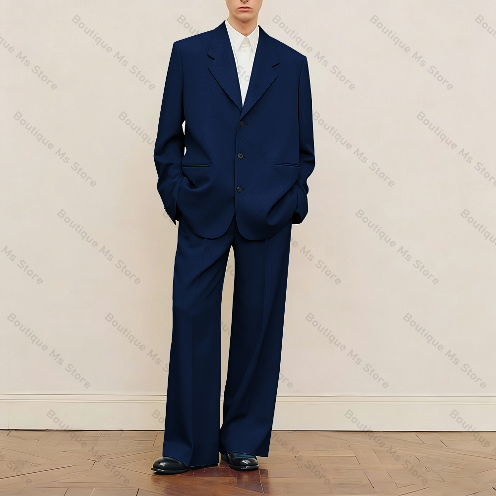Men's Black Oversized Suit Set - Men Formal Wear Fashion 评论和价格