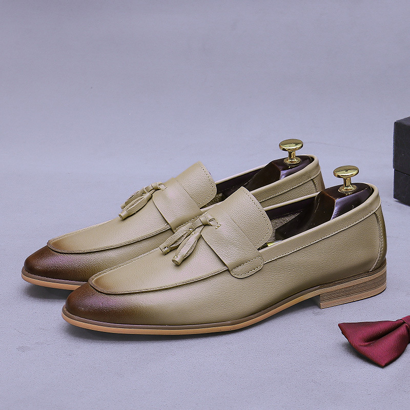 Men Tassel Genuine Leather Loa - Formal Men Daily Wear Shoes 评论和价格