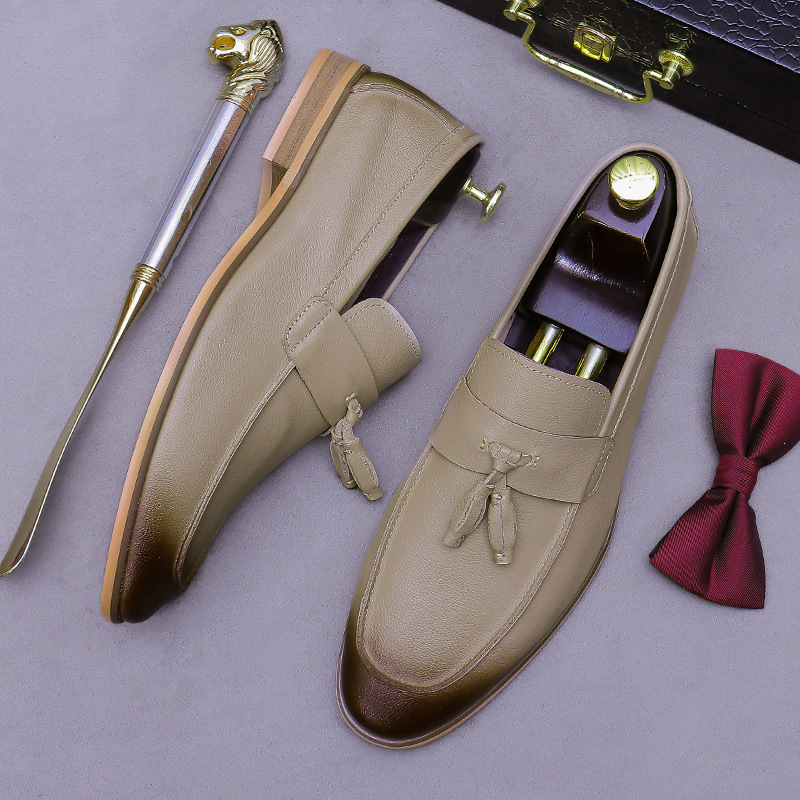Men Tassel Genuine Leather Loa - Formal Men Daily Wear Shoes 评论和价格