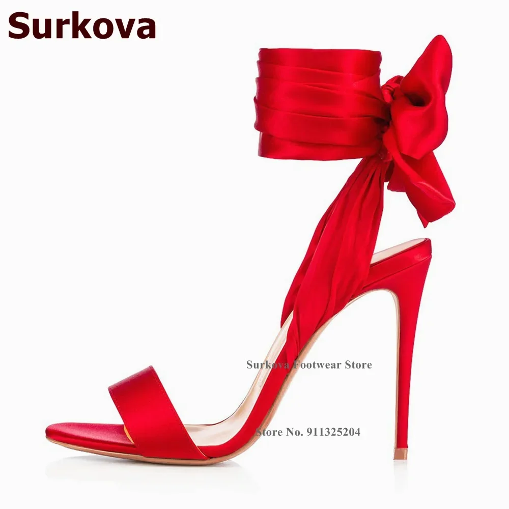 Surkova Hot Red Satin Fabric B - Satin Bow Tie 评论和价格