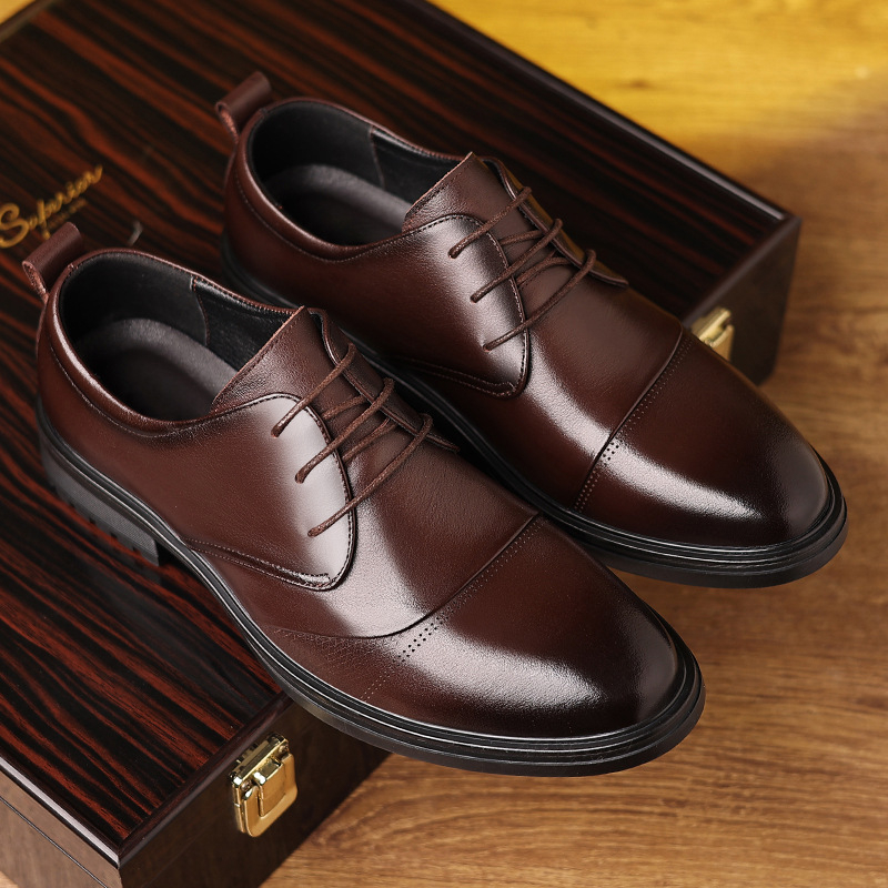 Mens Black Genuine Leather Tex - Formal Men Daily Wear Shoes 评论和价格