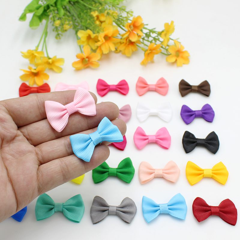 50PCS 35*25mm Satin Ribbon Bow - Satin Bow Tie 评论和价格
