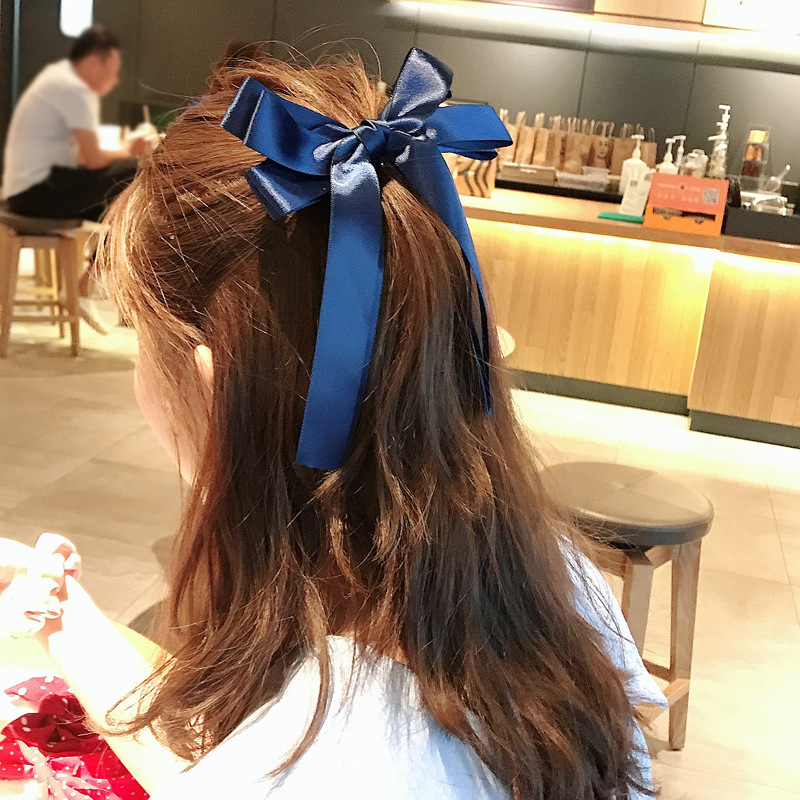 Double Layer Bow Satin Hair Ru - Satin Bow Tie 评论和价格